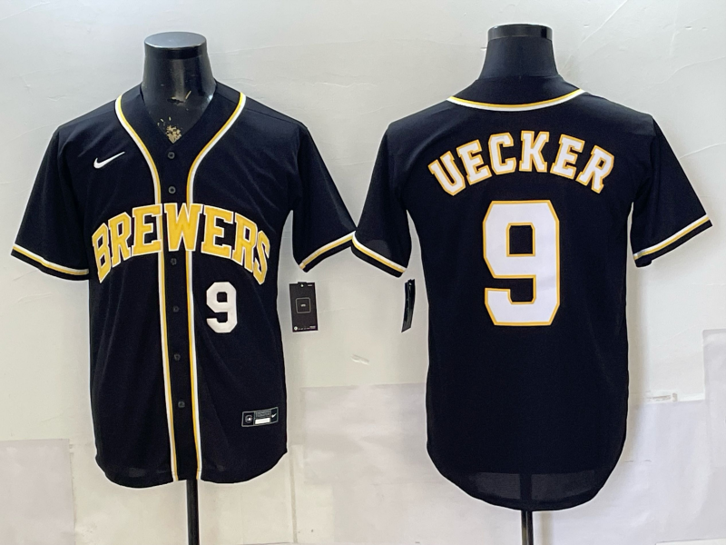Men 2026 Milwaukee Brewers #9 Uecker black Game Nike MLB Jersey 052803